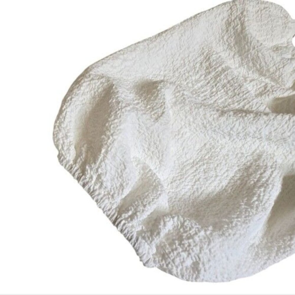 ASTR white crepe puff sleeve square neck body suite size medium - Picture 8 of 14